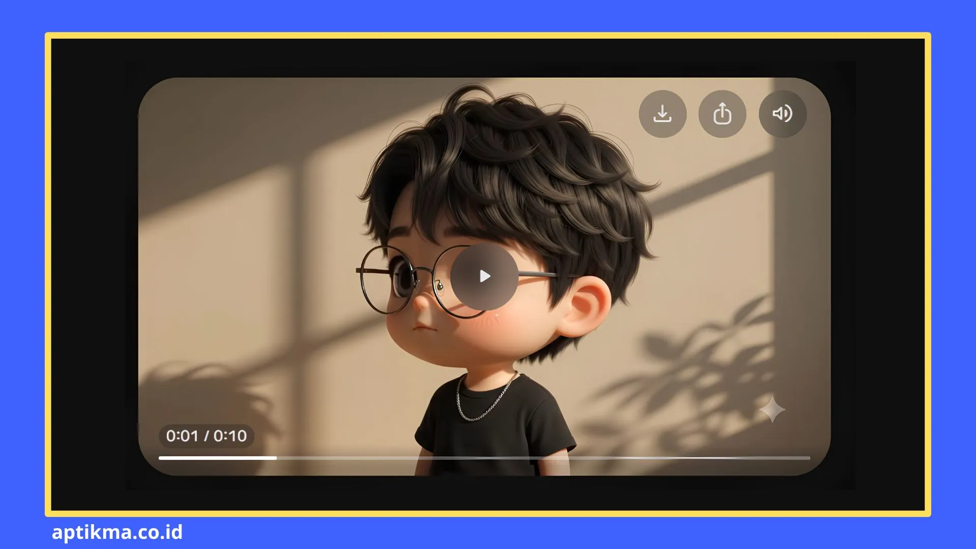 Contoh hasil edit foto menjadi karakter kartun Chibi super imut