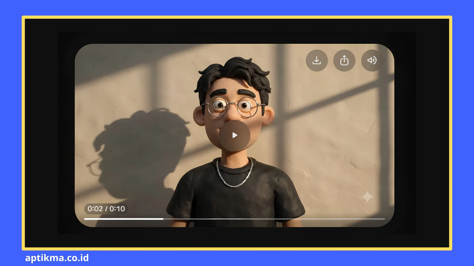 Contoh hasil edit foto menjadi animasi stop-motion bergaya claymation