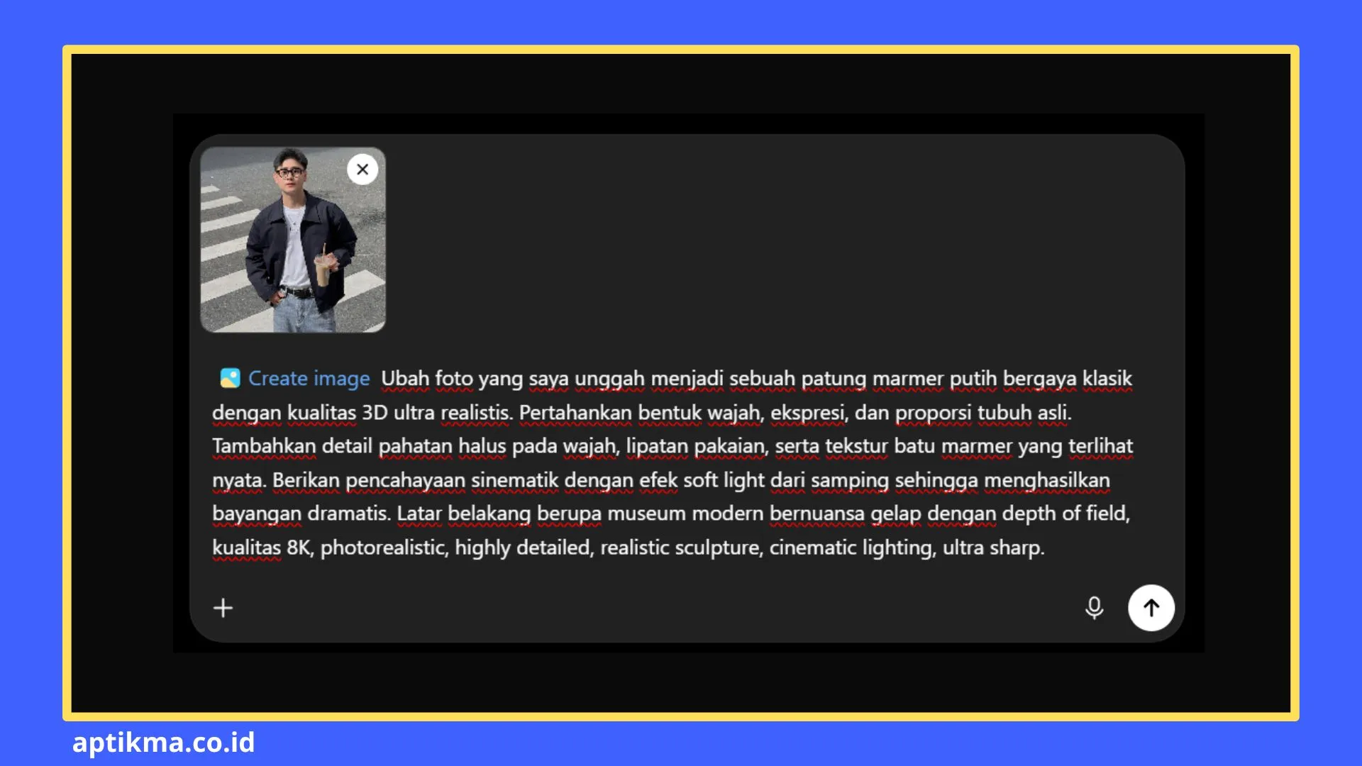 Tutorial cara edit foto 3D realistis menggunakan prompt AI di ChatGPT